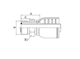 14211-RW 美制ORFS外螺纹平面O形圈密封