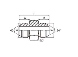 1S Japanese British pipe external thread 60° outer cone